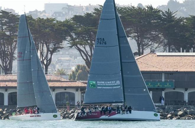 The HPR Class's Tai Kuai and Rock & Roll race past St. Francis Yacht Club during the 2014 event - Rolex Big Boat Series ©  Rolex/Daniel Forster http://www.regattanews.com